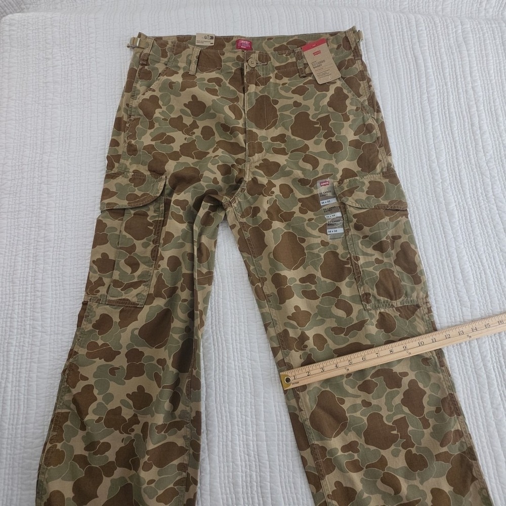 Levi's‎ XX Cargo Baggy Camo Pants Men's 36x32 100% Cotton NEW Utility NWT 6 Pkts - Picture 15 of 16